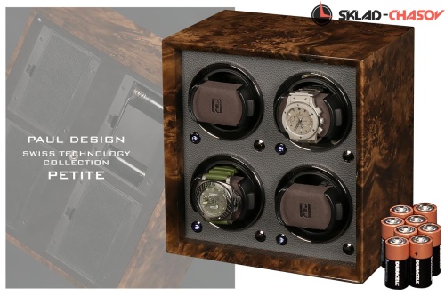 Шкатулка для подзавода 4 часов Petite4-DB-K фото фото 3