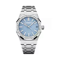 Часы Audemars Piguet Royal Oak 37mm Ice Blue Baguette Custom фото