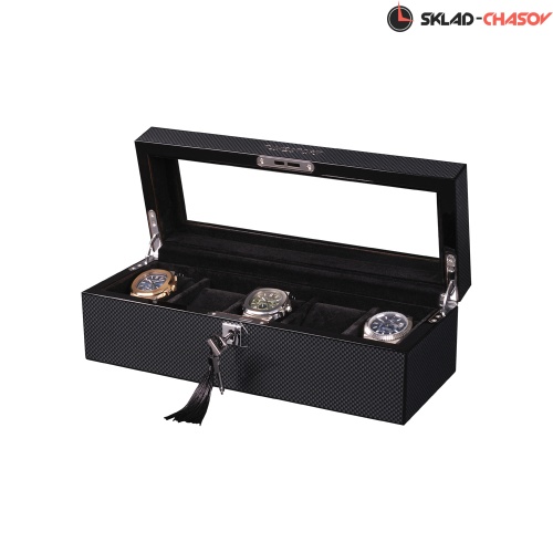 Шкатулка для хранения 5-ти часов CARBON 05 фото фото 2