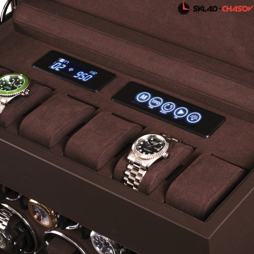 Шкатулка для автоподзавода 8-ми часов и хранения BADGE 08SBR фото фото 3