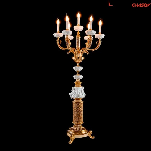 Бронзовый торшер Lampa A329/7 фото