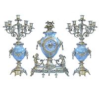 Часы с канделябрами Real Bronze C3125GRYM фото