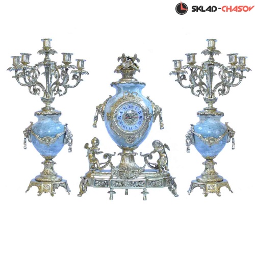 Часы с канделябрами Real Bronze C3125GRYM фото