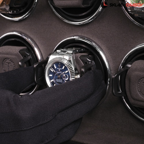 Шкатулка для автоподзавода 8-ми часов и хранения BADGE 08SBL фото фото 6