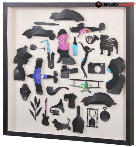 Панно из грампластинок "Виниловая коллекция" фото фото 2