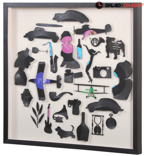 Панно из грампластинок "Виниловая коллекция" фото фото 2