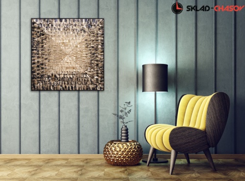 Панно из обожжённого дерева "Пирамида" фото фото 3