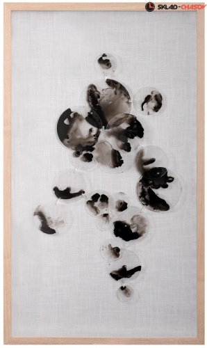 Панно настенное "Капли росы 2" чёрное фото