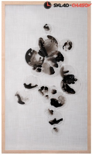 Панно настенное "Капли росы 2" чёрное фото