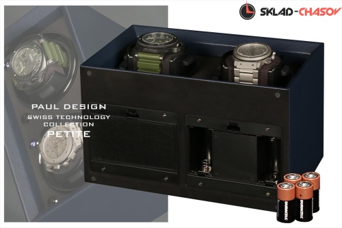 Шкатулка для автоподзавода 2-x часов Petite2-LBU-K фото фото 3