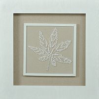 Декоративное панно "Листья белые 2" фото