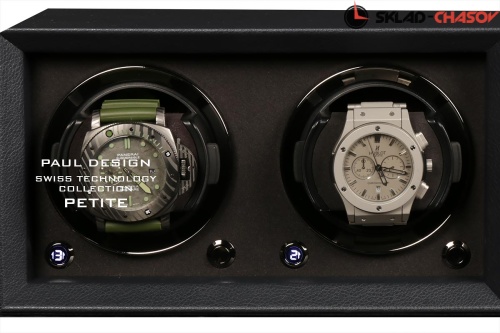 Шкатулка для автоподзавода 2-x часов Petite2-LBK-K фото фото 4
