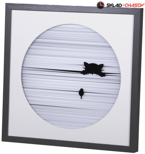 Панно чёрно-белое "Кошачья шалость 2" фото фото 2