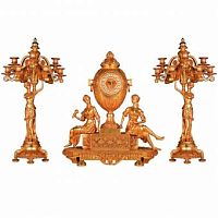 Бронзовые часы с канделябрами Mahdi Luster C 1310 фото