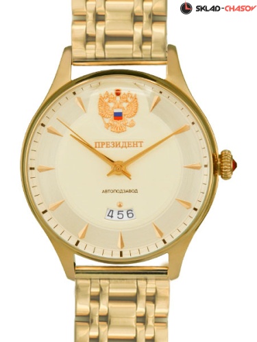 Часы "Президент" 6456045кк с браслетом S035206 механические фото