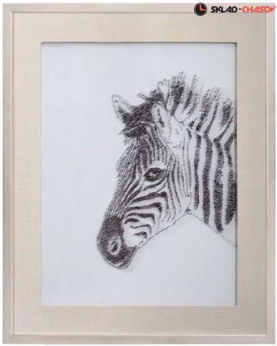 Панно из металла "Зебра" фото