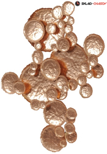 Панно медное рельефное "Кратеры" фото фото 2