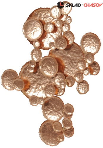 Панно медное рельефное "Кратеры" фото фото 2