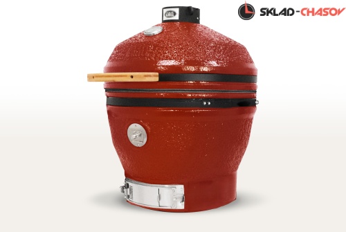 Керамический гриль-барбекю CFG CHEF, 61 см/24 дюйма (красный) фото фото 5