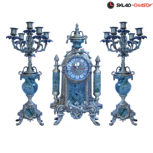 Бронзовые часы с канделябрами RB Купеческие АБЗ фото