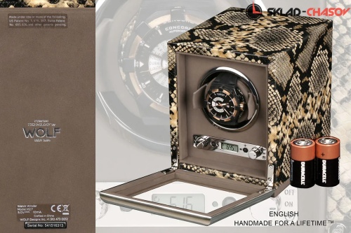 Шкатулка для автоподзавода 1-х часов Wolf 461722 фото фото 10