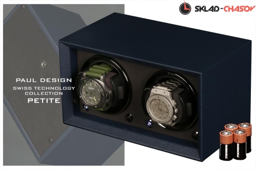Шкатулка для автоподзавода 2-x часов Petite2-LBU-K фото фото 4