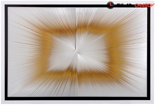 Настенное панно "Иллюзия жёлто-белая" фото