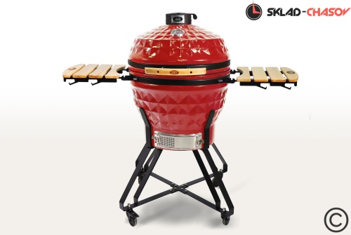 Керамический гриль Start Grill PRO, 61 см / 24 дюйма (красный) фото