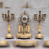 Бронзовые часы с канделябрами Real Bronze CO741 фото