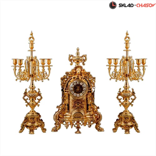 Бронзовые часы с канделябрами Lampa C 140 фото