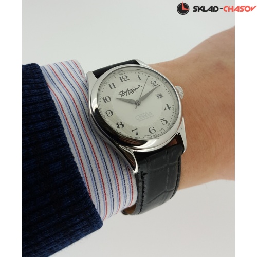 Механические с автоподзаводом Слава "ГАЛЕРЕЯ СЛАВЫ" логотип автограф Д.Назарова 1490072/300-8215 фото фото 9