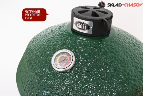 Керамический гриль-барбекю CFG CHEF, 61 см/24 дюйма (зеленый) фото фото 8