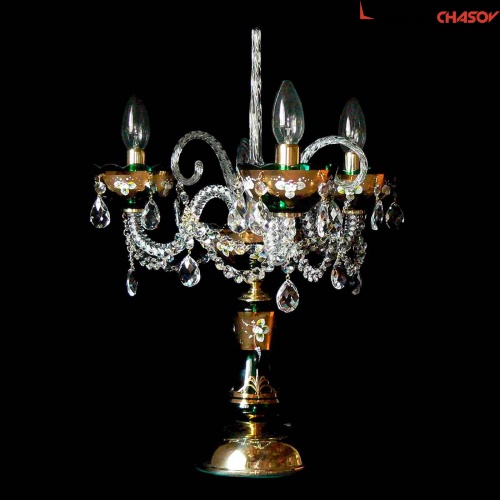 Настольная лампа DBK Glass SE-0635-3-SM Green фото