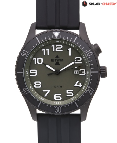 Часы "ШТУРМ" 75905095кк кварцевые на каучуковом ремне фото
