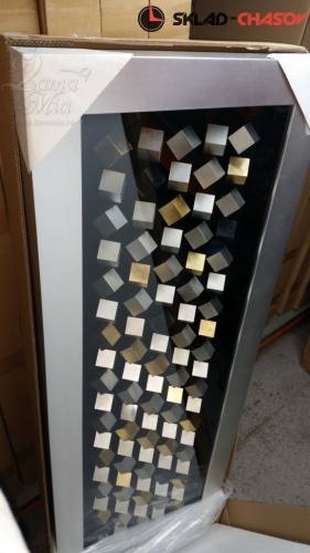 Настенное панно "100 кубов" в серебристой раме фото фото 4